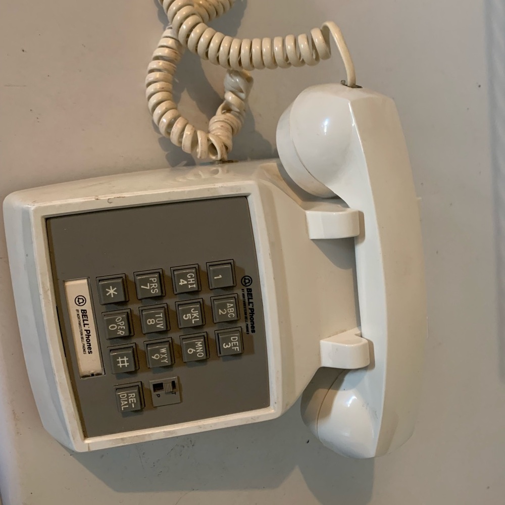 White Corded Telephone